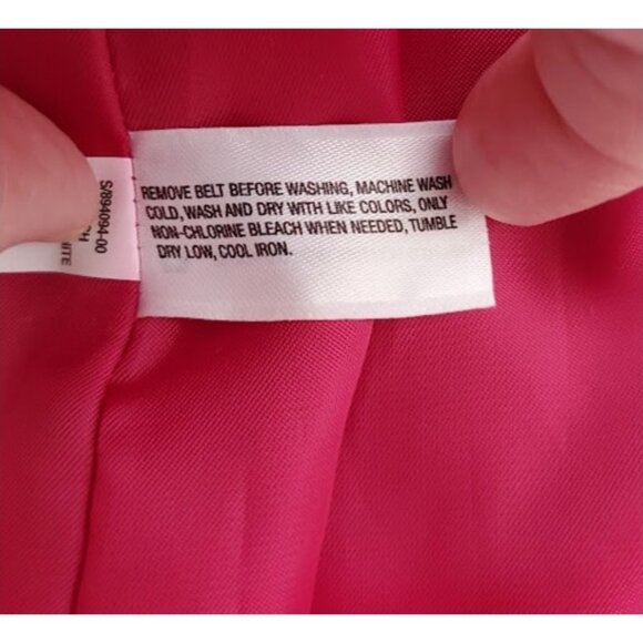 Gap Dark Gray Womens Double-Breasted Trench Coat Belt Waist & Pockets Size M - Picture 9 of 9